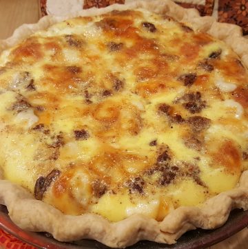 Sausage and Cheese Quiche